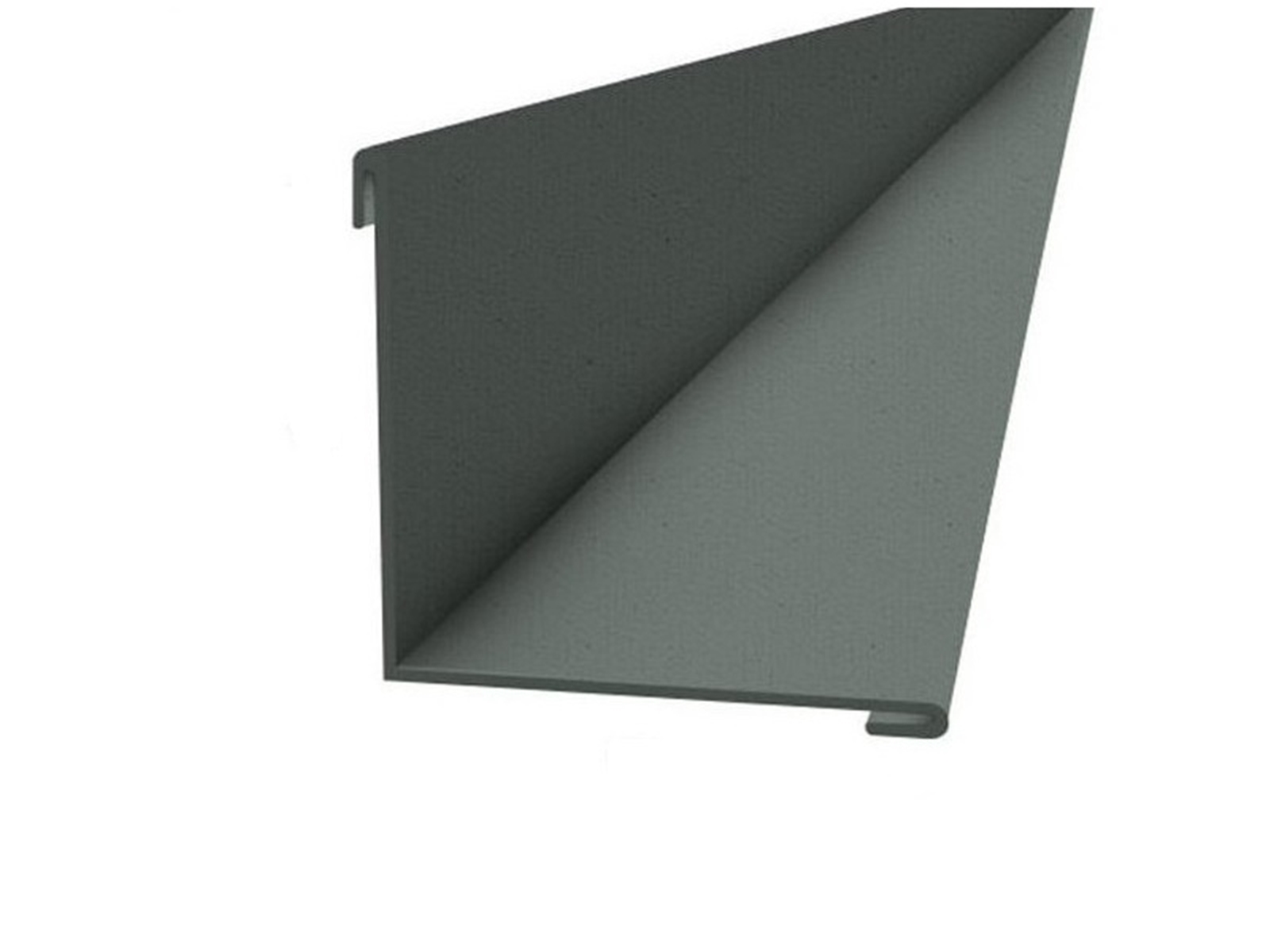 Stalen staande waterslag, 0.70mm, interieur, Spectrum Black Grey (±RAL 7021), 140x147mm, 3000mm