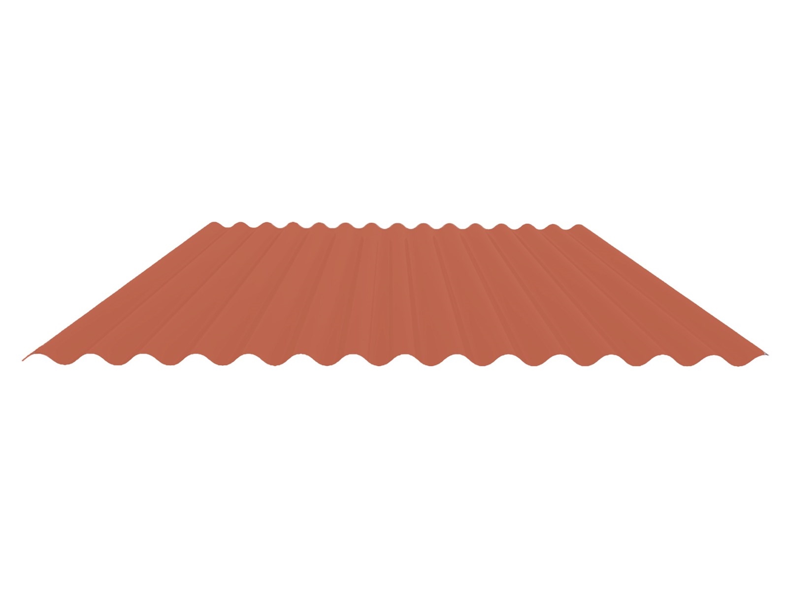 Stalen golfplaat, 18/988 (18/76), 0.63mm, HPS 200 Ultra, Terracotta (±RAL 8004)