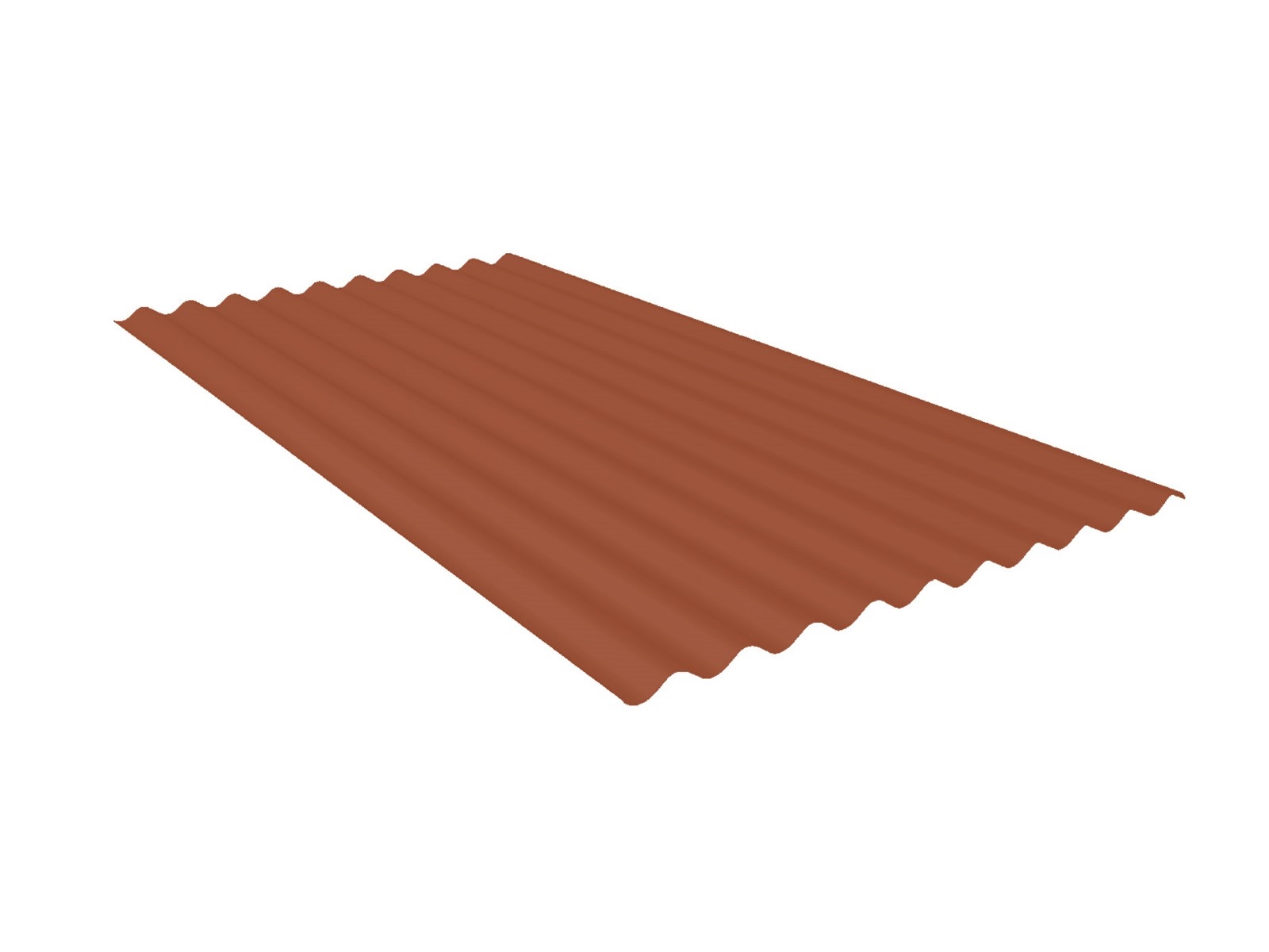 Stalen golfplaat, 27/1000, 0.63mm, anti-condens vilt, SP25 Terracotta (±RAL 8004)