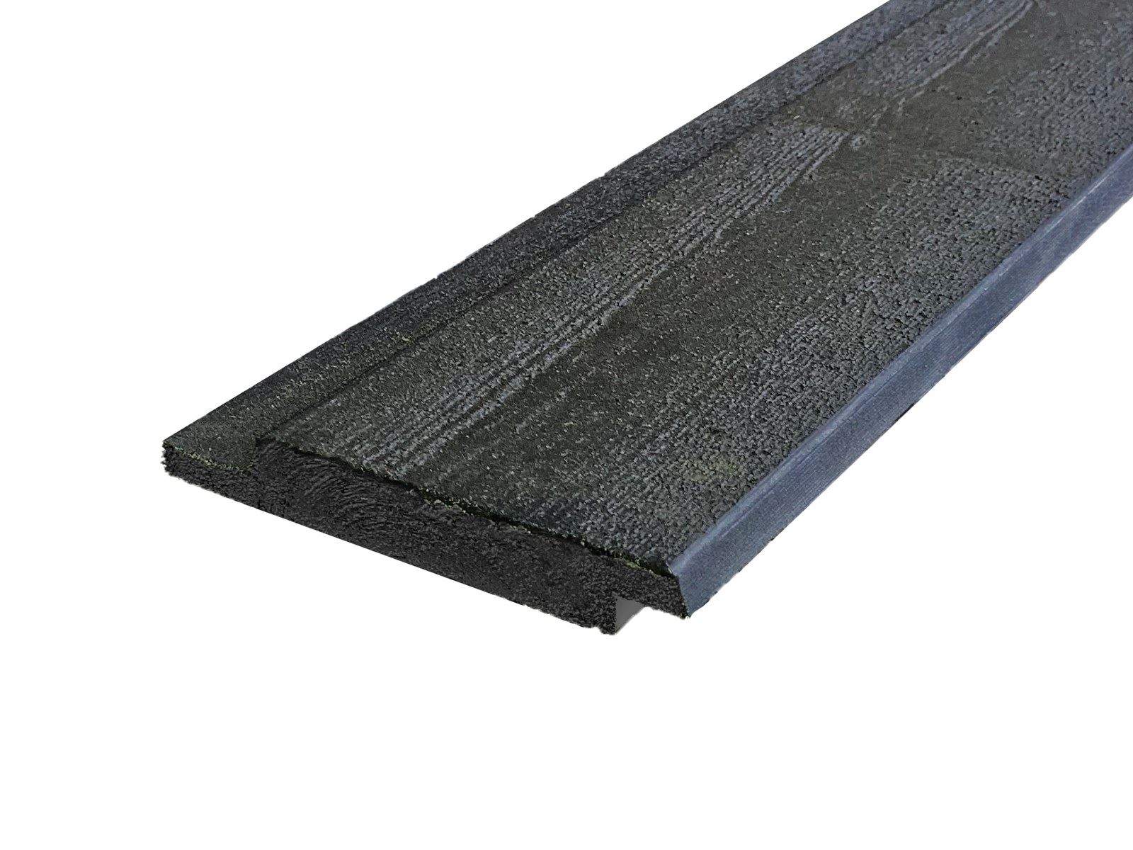 NE-vuren Zweeds channelsiding, 21.5x145mm, fijnbezaagd, zwart