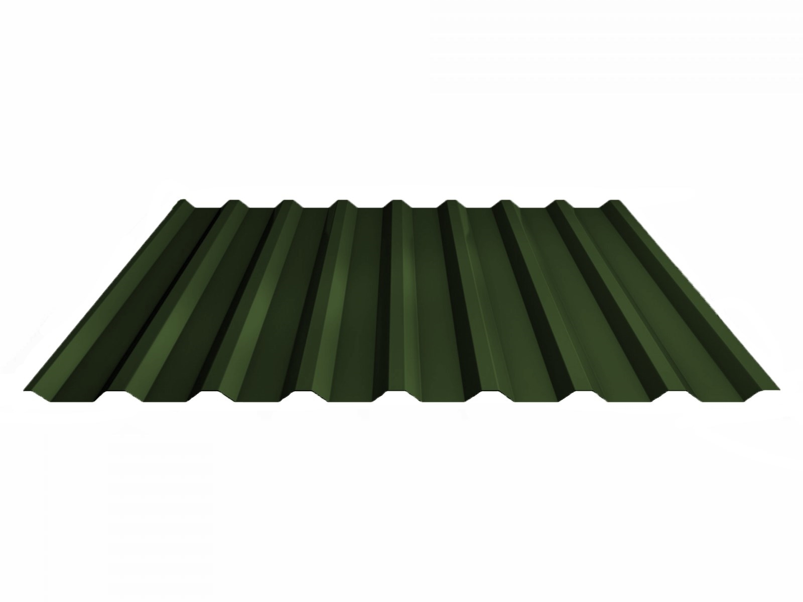 Stalen damwand dakplaat, 20/1090, 0.55mm, HPS Juniper Green (±RAL 6007)