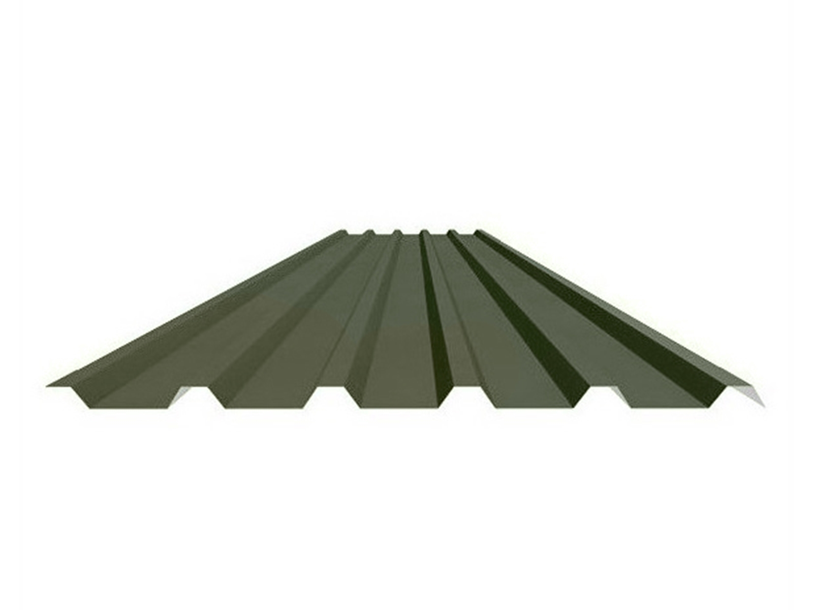 Stalen damwand dakplaat, 35/1035, 0.70mm, anti-condens vilt, HPS Olive Green (±RAL 6003)