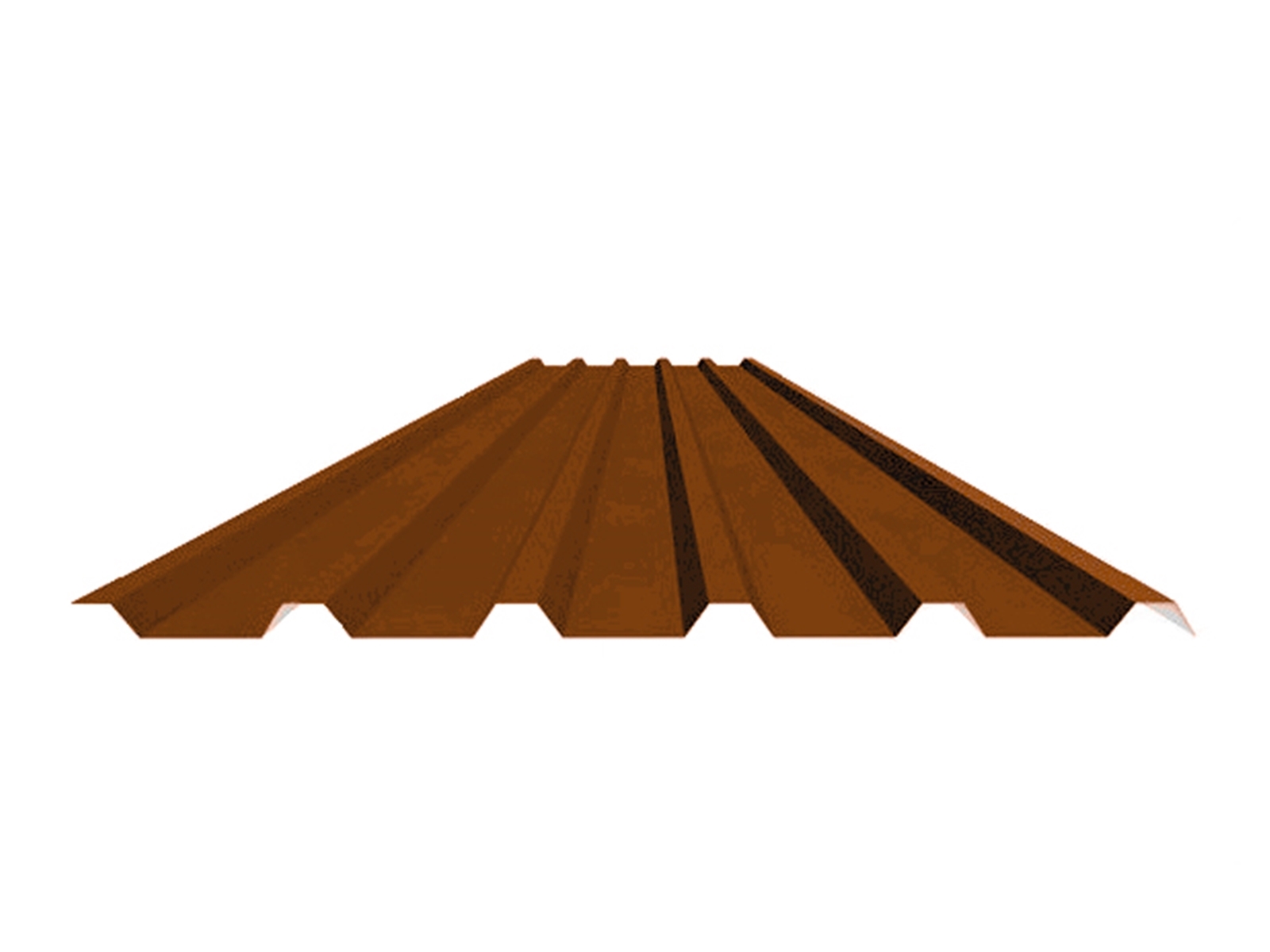 Stalen damwand dakplaat, 35/1035, 0.63mm, HPS Terracotta (±RAL 8004)