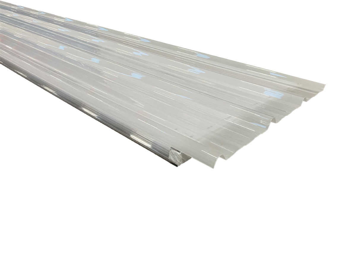 SAB polycarbonaat trapezium lichtcassette, D, 40/70mm, cutback 100mm