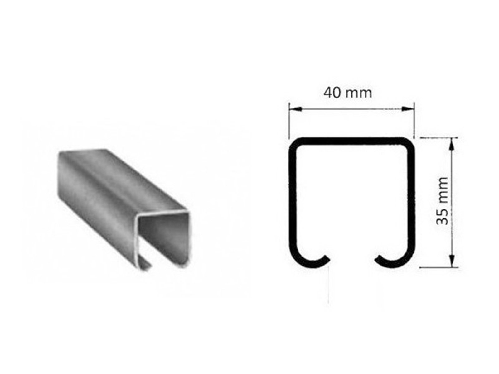 ROB loopprofiel (rail), 120.000, 4000mm