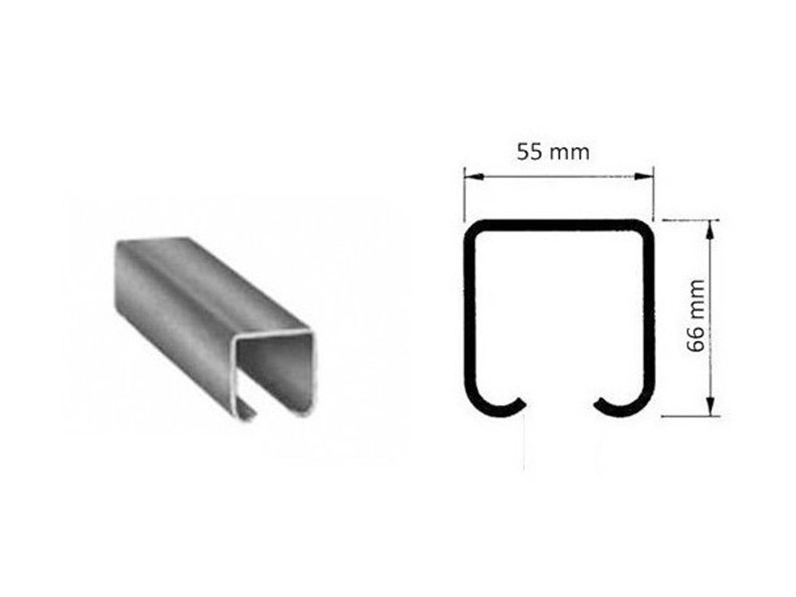 ROB loopprofiel (rail), type 130, 4000mm