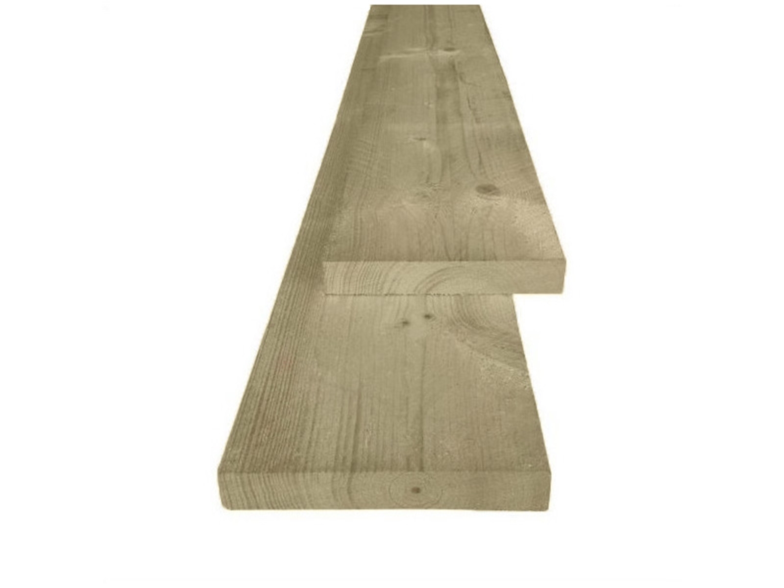 ME-vuren houten plank (steigerplank), ±32x200mm, C18, gedroogd, fijnbezaagd, geïmpregneerd, 3000mm