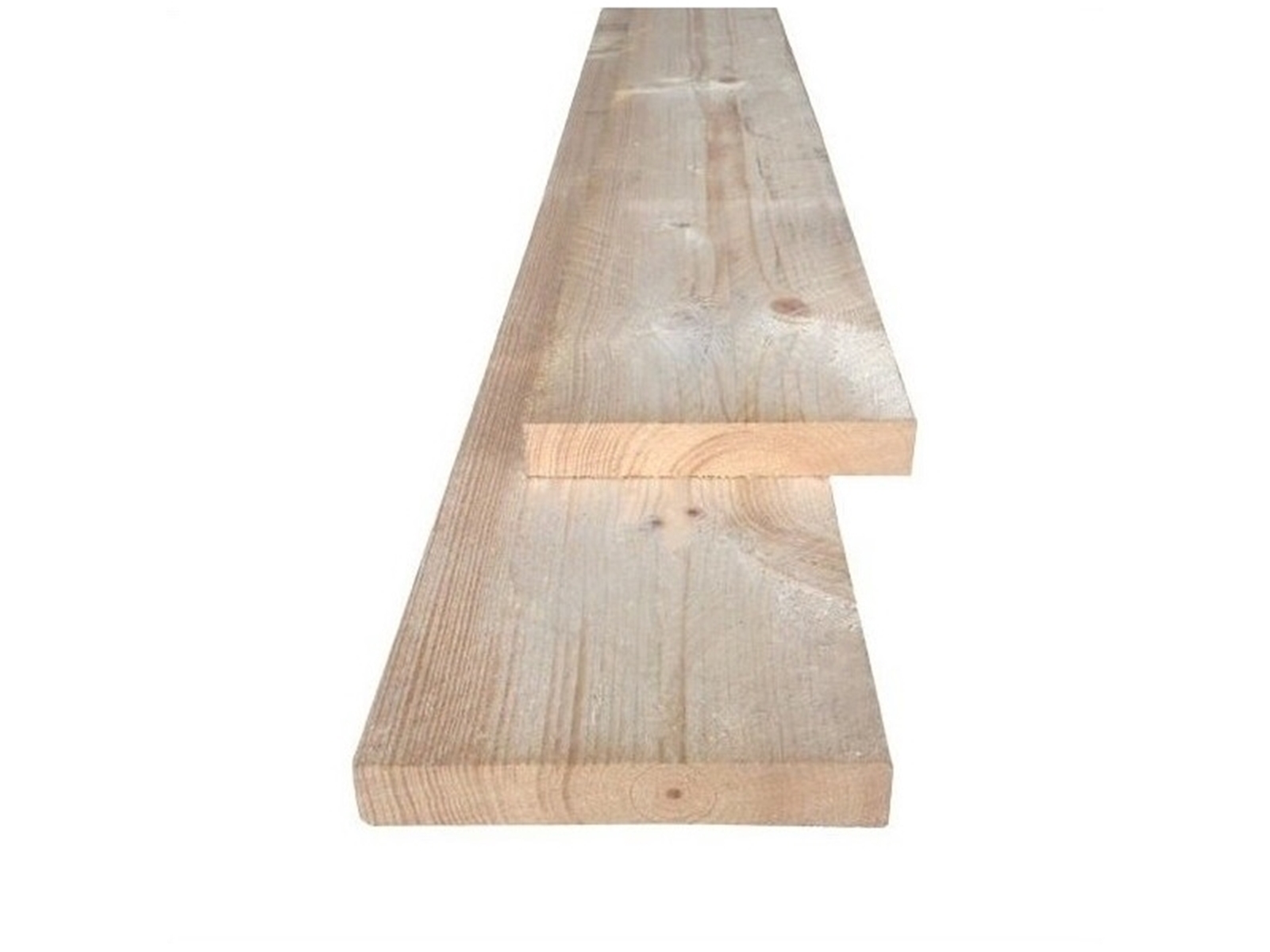 ME-vuren houten plank (steigerplank), ±32x200mm, C18, gedroogd, fijnbezaagd, onbehandeld, 3000mm