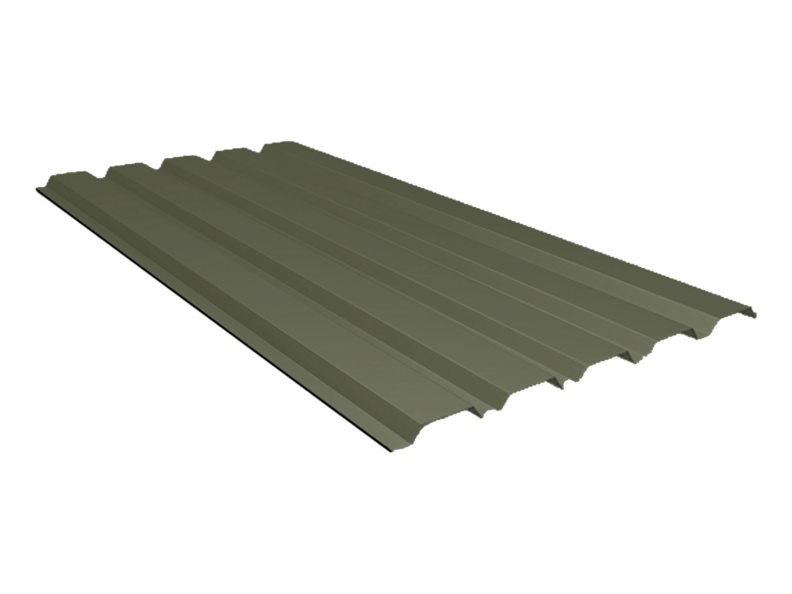 Stalen damwandplaat, 35/1035, 0.55mm, HPS Olive Green (±RAL 6003)